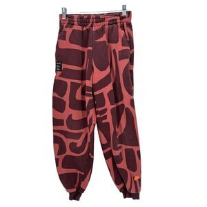 Nike DV3215-691 A.I.R. Cody Hudson Flyease Large Kids Maroon Sweatpants Jungle
